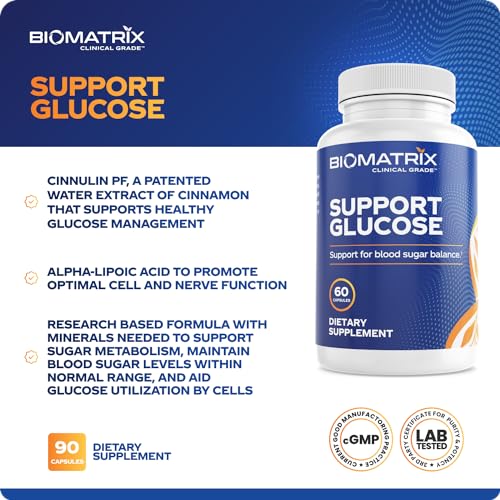 BioMatrix Blood Sugar Support Supplement w/Cinnamon, Gymnema, Lipoic Acid, Vanadyl