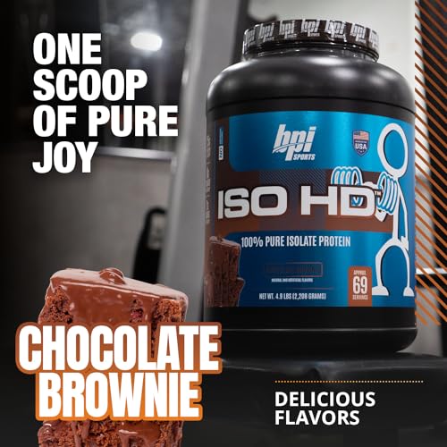 BPI Sports ISO HD Isolate Protein Chocolate Brownie - 69 Servings, 5.4 pounds