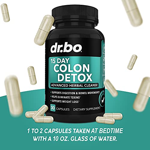 Colon Cleanser Detox for Weight Flush - 15 Day Intestinal Cleanse Pills