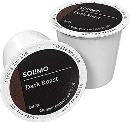 Amazon Brand - Solimo Dark Roast Coffee Pods, Compatible with Keurig 2.0 K-Cup