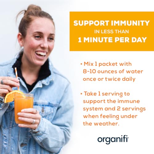 Organifi Immunity - Organic Superfood Immunity Support - 15 Single Serve Packets