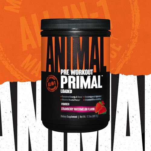 Animal Primal Muscle Hydration + Preworkout Powder – Contains Beta Alanine, 3DPump