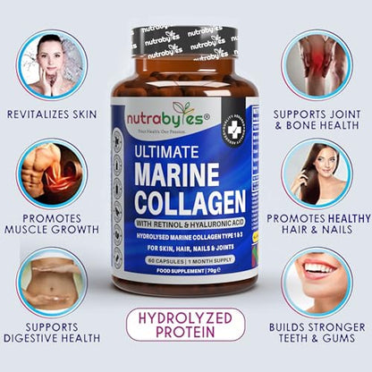 High Strength Marine Collagen with Hyaluronic Acid, Retinol and Vitamin C