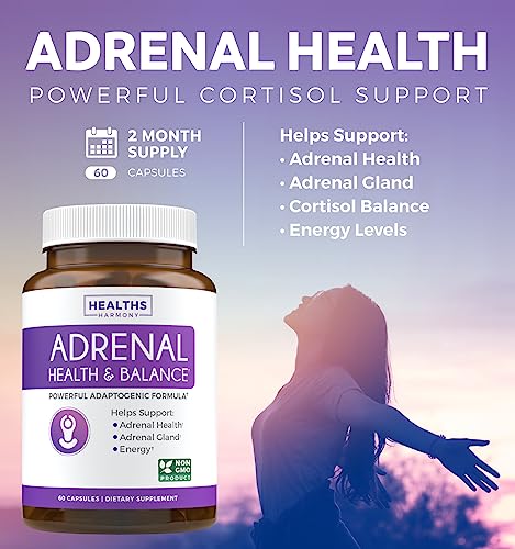 Adrenal Support & Cortisol Manager (Non-GMO) Powerful Adrenal Health with L-Tyrosine