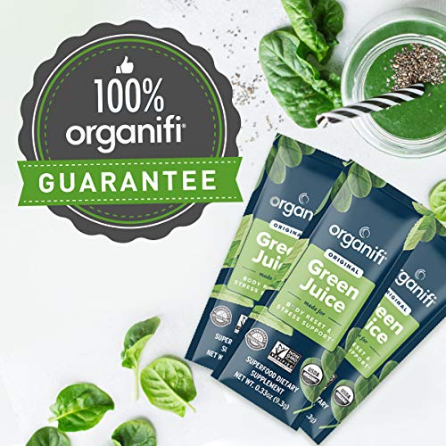 Organifi: GO Packs - Green Juice - Organic Superfood Supplement Powder - 30 Count