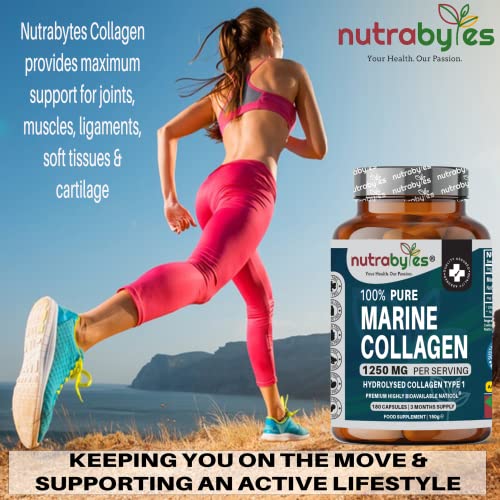 High Strength Marine Collagen Capsules - 1250mg Hydrolysed Collagen Supplement