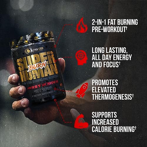 ALPHA LION Superhuman Burn 2-in-1 Metabolism Booster Pre Workout