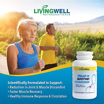 HEAL-N-SOOTHE Natural Joint Support Supplement - Proteolytic Enzymes for Maximum