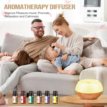 Aromatherapy Essential Oil Diffuser: Cool Mist Aroma Diffuser for Home - Colorful Light Create Ambience