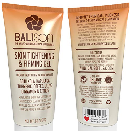 BALISOFT Organic Skin Tightening & Firming Gel. Full Body Slimming, Toning, Anti-Aging