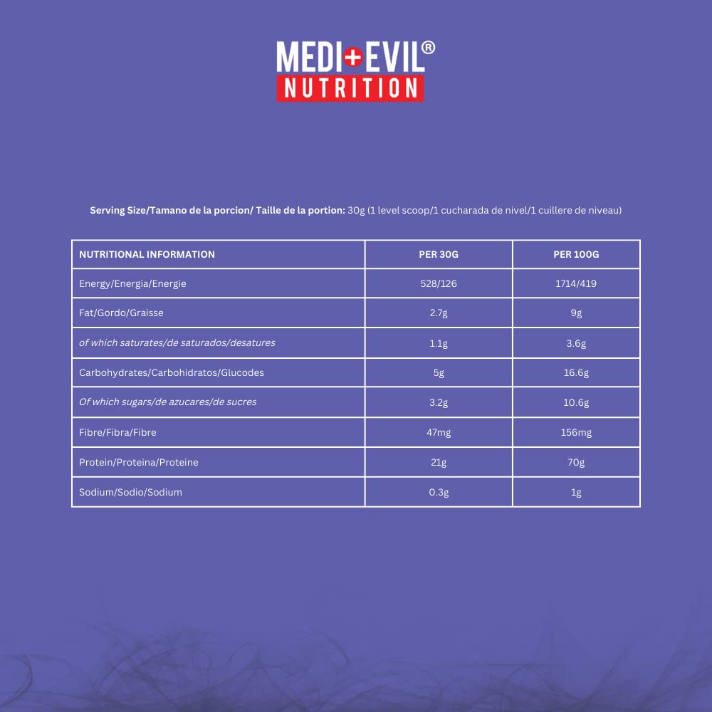 Medi-Evil Nutrition Whey Dynamic Protein, White Chocolate Flavour, 600g, 20 Servings