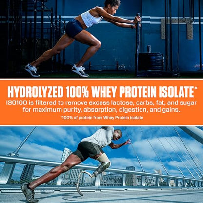 Dymatize ISO100 Hydrolyzed Protein Powder, 100% Whey Isolate, Dunkin' Glazed Donut