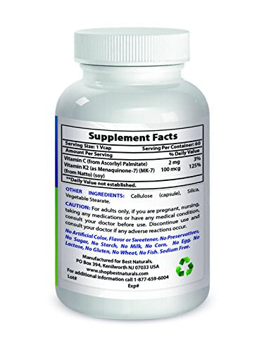 Best Naturals MK-7 100 mcg 60 Vcaps