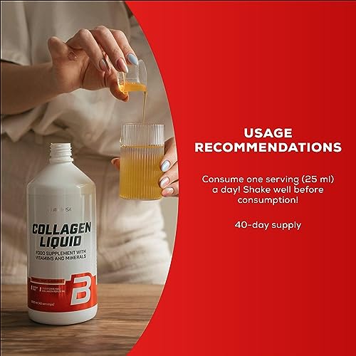 BioTechUSA Collagen Liquid, Flavored Dietary Supplement Drink with Collagen, Vitamins