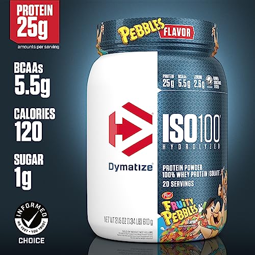 Dymatize ISO100 Hydrolyzed Protein Powder, 100% Whey Isolate, 25g of Protein