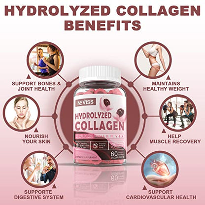 Sugar Free Hydrolyzed Collagen Gummies 800mg