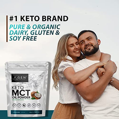 Keto MCT Oil Powder Pure Coconut MCT Keto Coffee Creamer | Premium Quality C8 Easily Absorbed & Digested - Ideal for Paleo & Vegan Diets