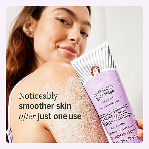 First Aid Beauty KP Bump Eraser Body Scrub – Exfoliant for Keratosis Pilaris with 10% AHA