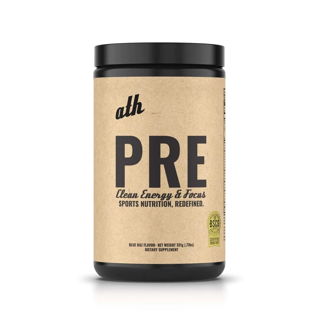 ATH PRE, Natural Plant Based Pre Workout, Low Caffeine, Low Stim, Pump, Clean Ingredients