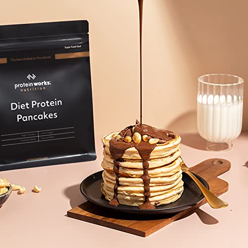 Protein Works - Diet Protein Pancake Mix | 135 Calories Per Serving | Low Sugar Protein Pancake Mix