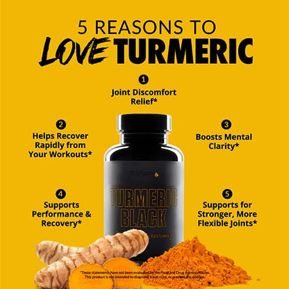 Sculpt Nation Powerful Turmeric Supplement - Turmeric Curcumin with Black