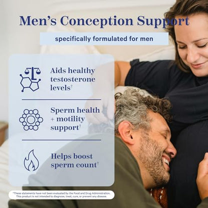 Blue Stork Fertility Supplements for Men - Supports Conception for Him - Male Prenatal Vitamins