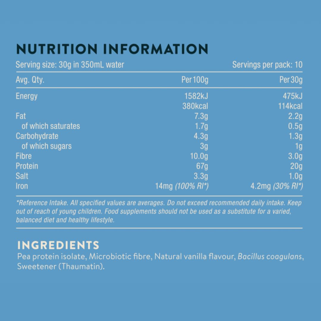 Nuzest - Protein + Microbiotics – Gut Health - Plant Protein Powder - French Vanilla, 300g (10 Servings)