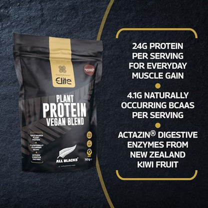 Healthspan Elite All Blacks Plant Protein Vegan Blend (750g) | 23g Protein Per Serving