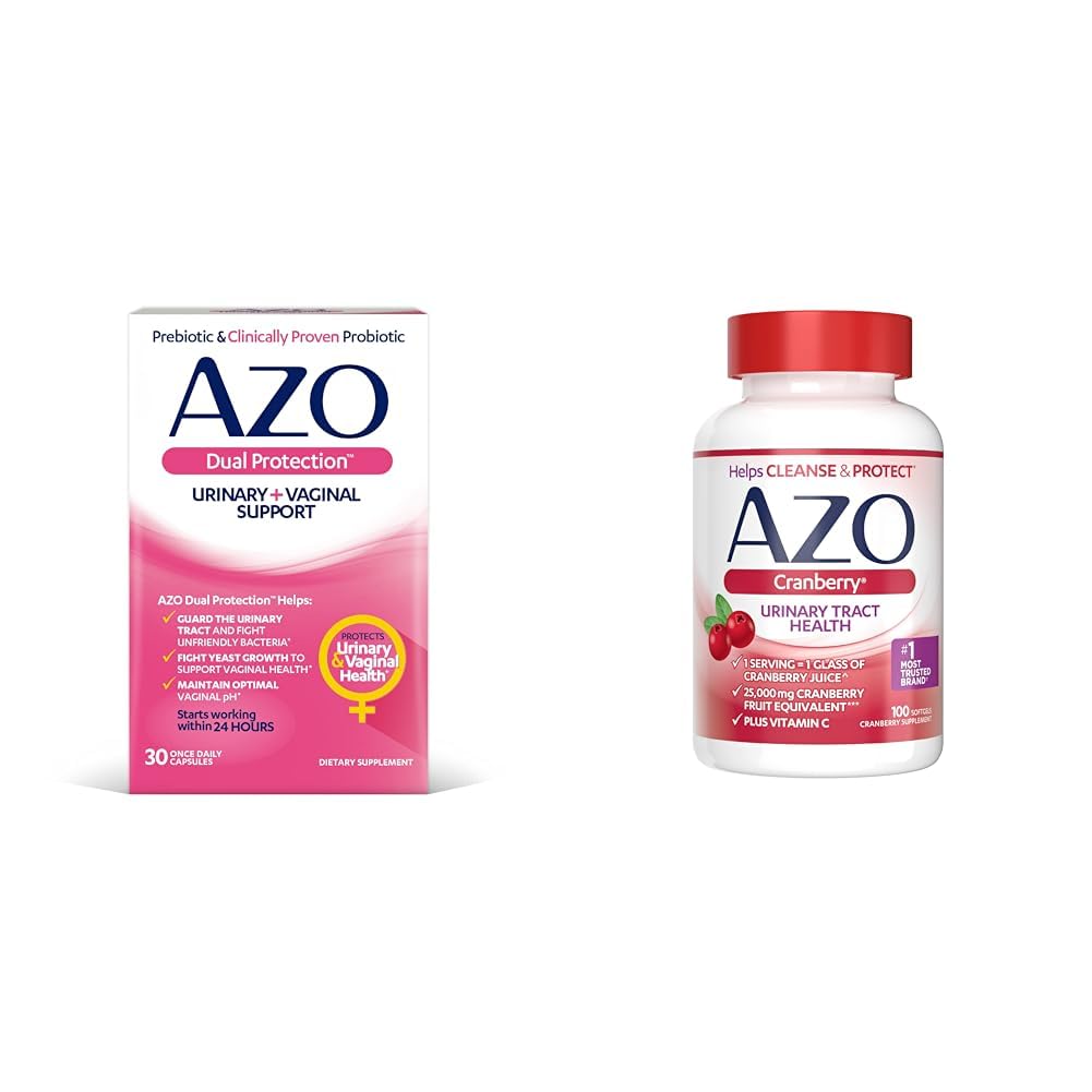 AZO Dual Protection | Urinary + Vaginal Support* | Prebiotic Plus Clinically Proven Women