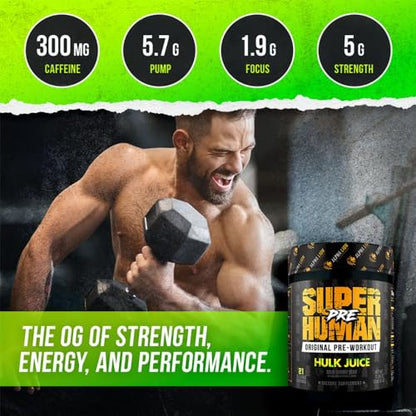 ALPHA LION Superhuman Pre Workout Powder, Beta Alanine, L-Taurine & Tri-Source Caffeine