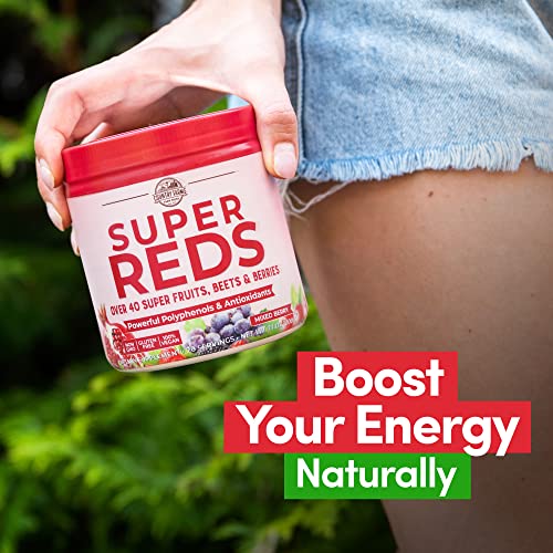 COUNTRY FARMS Super Reds, Energizing Polyphenol Superfood, 48 Super Fruits and Berries