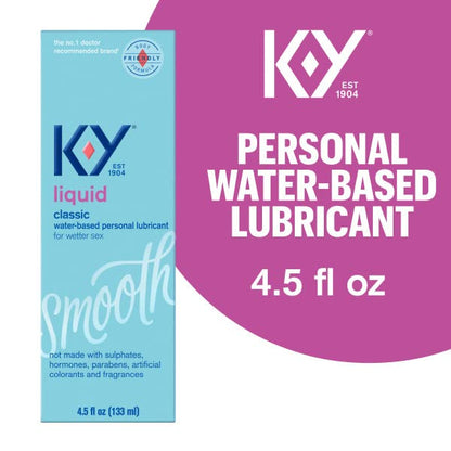 K-Y Liquid Personal Lubricant, Natural Feeling Water Based Lube For Women, Men & Couples