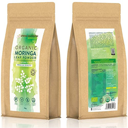 1KG Moringa Superleaf Powder Oleifera 100% Organic Raw Premium Quality Non-GMO