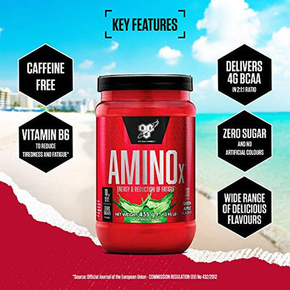 BSN Nutrition Amino X Supplement with Vitamin D, Vitamin B6 and Amino Acids, Green