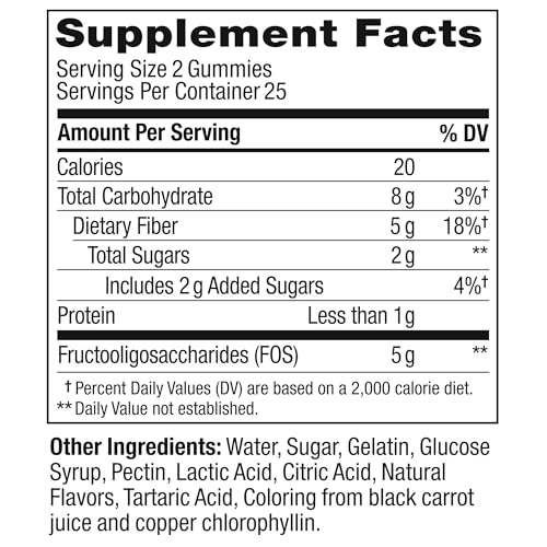 OLLY Fiber Gummy Rings, 5g Prebiotic Fiber, FOS (Fructo-oligosaccharides), Digestive Support