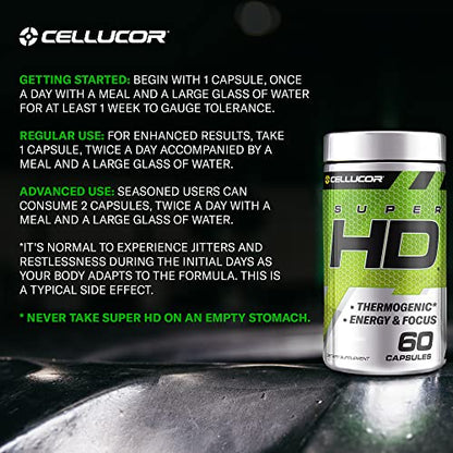 Cellucor Super HD for Men & Women - Enhance Focus and Increase Energy - Capsimax