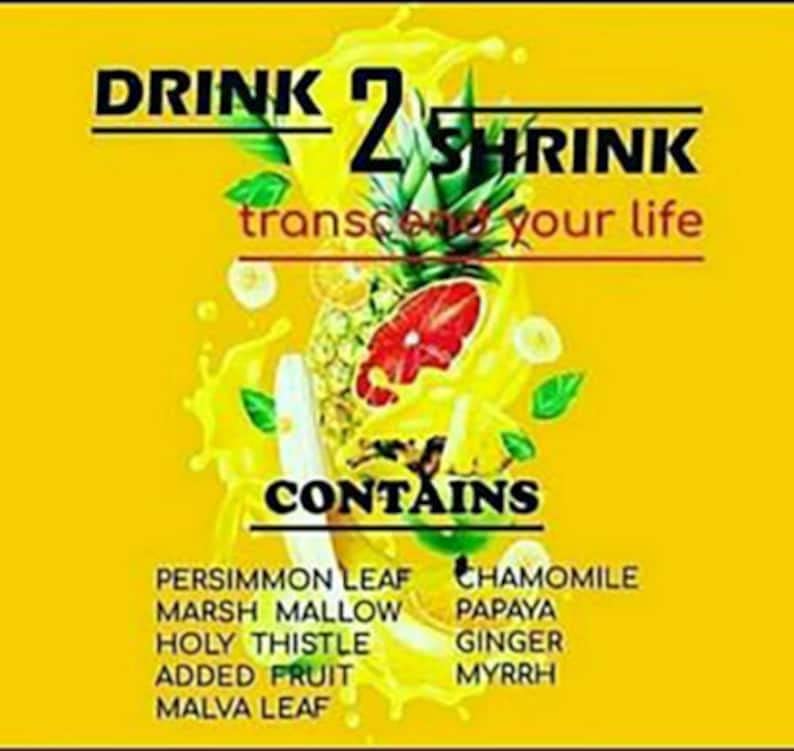 4 Week drink2Shrink Detox Formula Start Losing That Stubborn Belly Fat! (Green Apple)