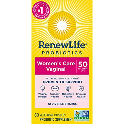 Renew Life Women's Probiotic Capsules, 50 Billion CFU Guaranteed, Supports pH Balance