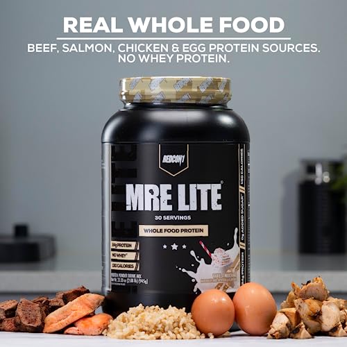 REDCON1 MRE Lite Whole Food Protein Powder, Blueberry Cobbler - Low Carb & Whey