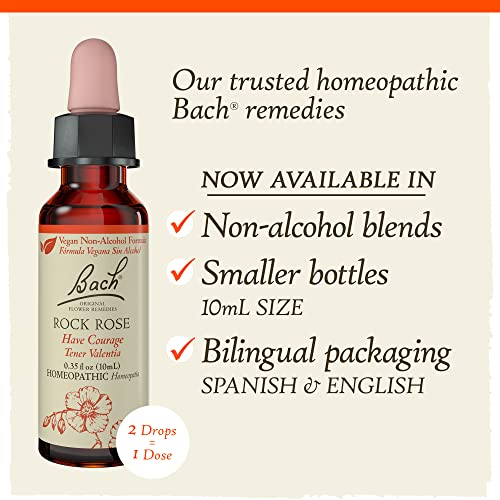 Bach Original Flower Remedies, Rock Rose for Courage (Non-Alcohol Formula), Natural Homeopathic