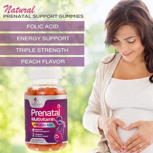 Nature's Prenatal Multivitamin Gummy with Folic Acid, Prenatal Vitamins w/Folate, Choline, Vitamin A