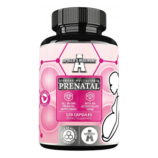 APOLLO'S HEGEMONY Diamond Prenatal Multivitamin with Ginger, CoQ10, Myo-Inositol, Quatrefolic®