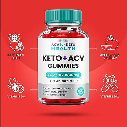 (2 Pack) Acv for Keto Health Gummies - Official Formula, Vegan - Acv for Keto Health