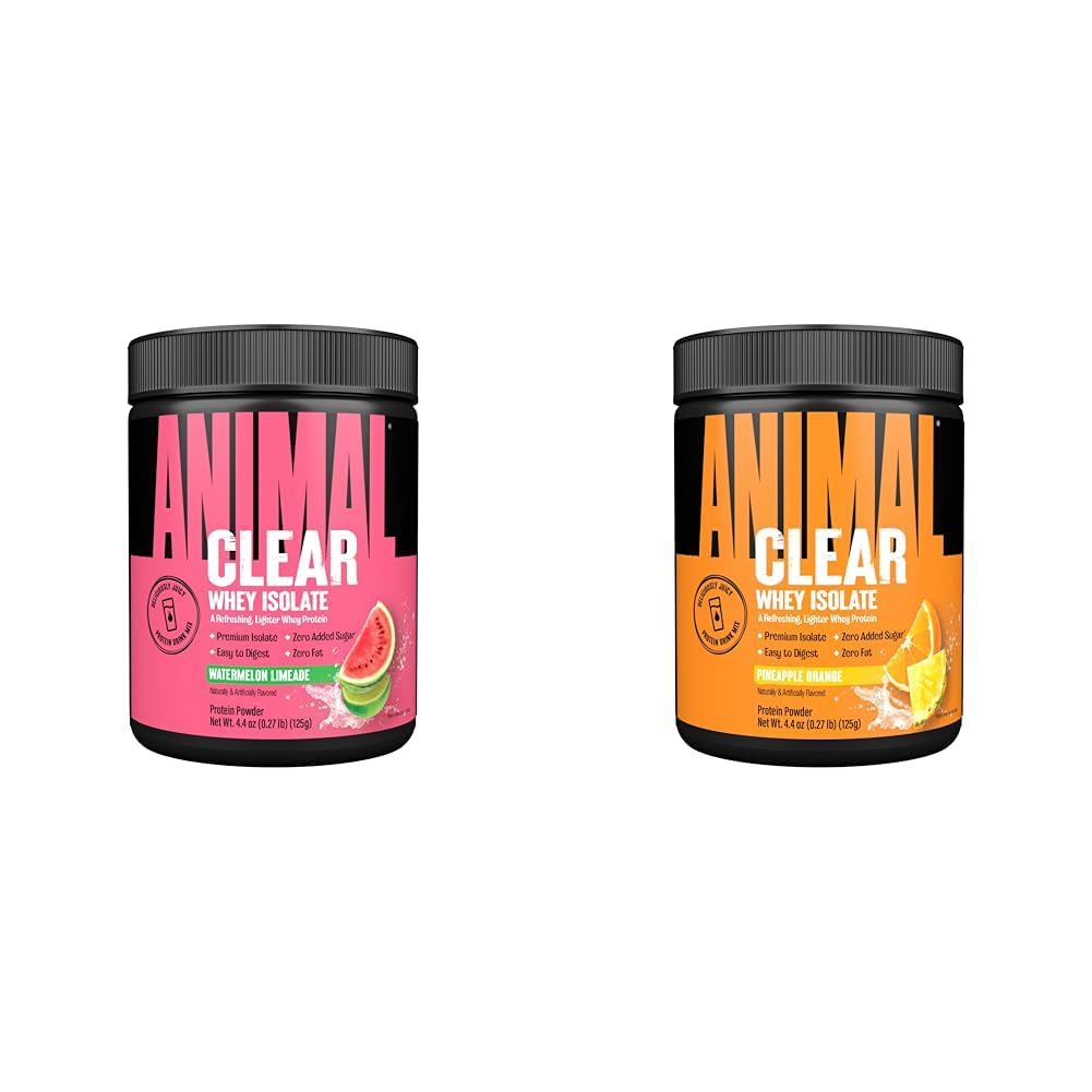 Animal Clear Whey Isolate Protein Powder Bundle - Watermelon Limeade and Pineapple 