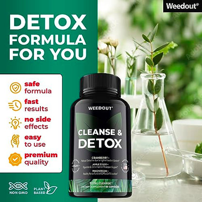 WEEDOUT Total Cleanse Detox Pills - Full Body Cleanser Detox - Fast Toxin Rid - Natural