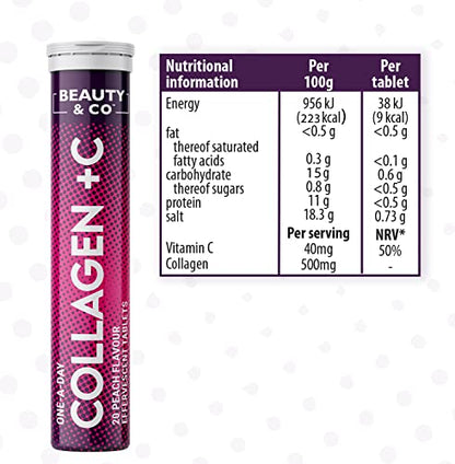 Collagen Effervescent - Marine Collagen & Vitamin C (2 Tubes)