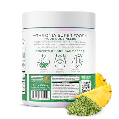 One Sol Greens, Super Greens Powder to Reduce Bloating & Improve Gut Health