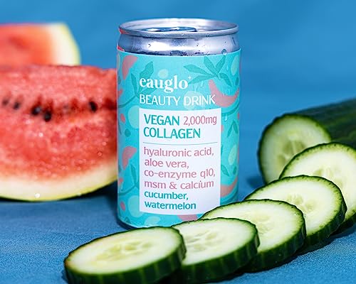 Eauglo- Cucumber & Watermelon Vegan Collagen Beauty Drink, Anti-Ageing & Radiant Skin