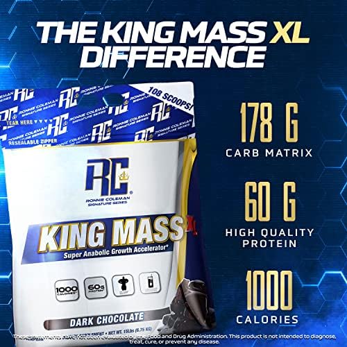 Ronnie Coleman Signature Series King Mass XL Protein Powder, Weight and Muscle Gainer